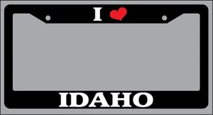 Black License Plate Frame "I Heart Idaho" Auto Accessory 1472 - Bild 1 von 1