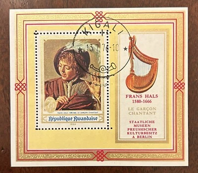 Ruanda: folha de lembrança SC#263a, usada. Lote #02-12313 - Imagem 1 de 2