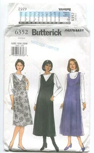 JERSEY BUTTERICK 6352 MUJER CON VARIACIONES TALLA 16W-20W SIN CORTAR 2001 - Imagen 1 de 3