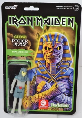 Figura Iron Maiden Power Slave (Glow) Super 7 ReAction 3.75" NUEVA Pharaoh Eddie Foto 1 de 2