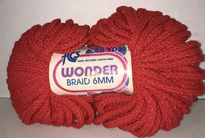Vintage Wonder Braid Olefin Fiber for Macrame Red 50 Yards 6MM NEW ACS - Picture 1 of 6