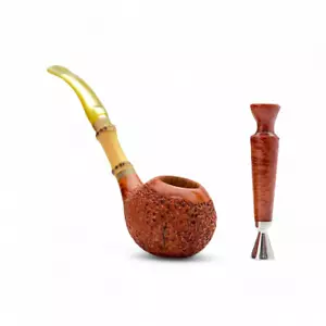 Bruyère Pfeife Tabakpfeife Smoking Pipe Freehand Tomate Rusticated Pipe CrAzy Bamboo - Bild 1 von 5