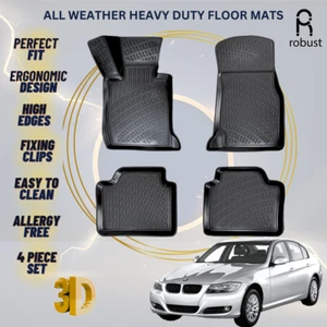 Floor Mats Liners For BMW 3 E90/E91 2005-2012 All Weather Heavy Duty 3D Car Rugs - Picture 1 of 8