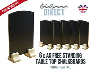 A5 chalk board/handheld table top pub menu black board pack of 6 / (A5-NH) - Picture 1 of 2