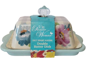 The Pioneer Woman Sweet Romance Blossoms Ceramic Double Stick Butter Dish - Picture 1 of 3
