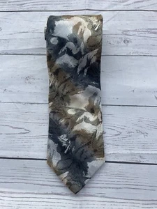 BACHRACH TIE 100% SILK - Gold, Black, Silver, Gray, Tan - Picture 1 of 8