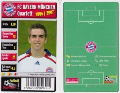 TEEPE FC Bayern München Quartett Kartenspiel 2006/07 Bundesliga Karten Fußball OVP Neu