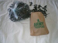 TOY ARMY TROUPERS IN CANVAS BAG AND EXTRA LOOSE ONES.