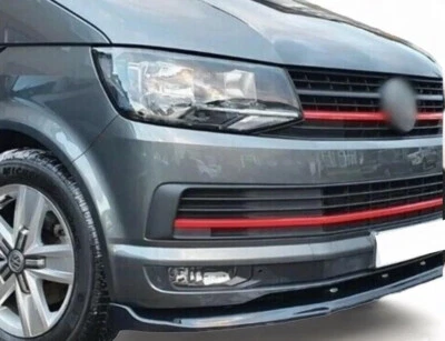 LUXELL UK LIMITED Lower Front Gloss Black Splitter Spoiler Lip FITS TRANSPORTER T6 2015-2018