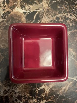 Pampered Chef Simple Additions Set of 4 Petite Squares Cranberry Dip Bowls 107C - Image 1 of 3