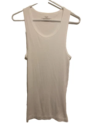 Calvin Klein Men's Cotton Ribbed Tank Top White Size Small S/P NWOT - Image 1 of 3
