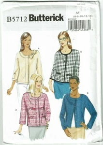 Butterick #B5712 Semi-fitted Jacket w/variation Pattern Size 6-14 UC - Bild 1 von 2