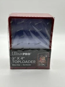 Ultra Pro 3X4 RED BORDER Toploaders 35pt 1 Pack of 25 for Standard Sized Cards - Picture 1 of 6