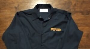Fort Worth & Western Railroad Shirt Adult Large Rail Texas Ft. Worth Button Up