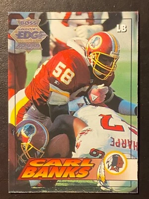 Carl Banks 1994 Collector's Edge Boss Squad Silver Serial No #194 Redskins - Image 1 of 2