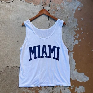 Vintage MIAMI University Tank Top Retro Logo Adult XL Ultralight Cotton - Picture 1 of 6