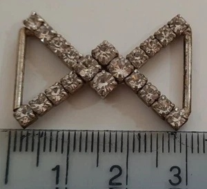 Diamond Rhinestone Crystal Buckle Ribbon Sliders - Picture 1 of 3