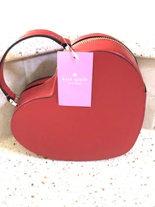 Kate Spade Heart Red Crossbody Love Shack 3d Leather BNWT So Cute! - Picture 1 of 4