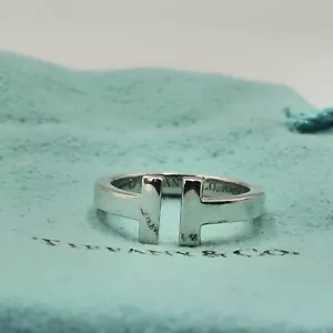 Tiffany & Co. Sterlingsilber T Band Ring Größe 6 - Bild 1 von 9