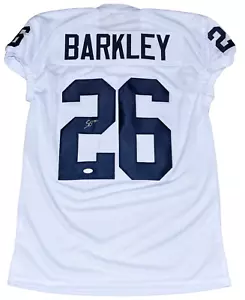 MAGLIA SAQUON BARKLEY FIRMATA PENN STATE NITTANY LIONS #26 BIANCA TAGLIO GIOCO JSA - Foto 1 di 1
