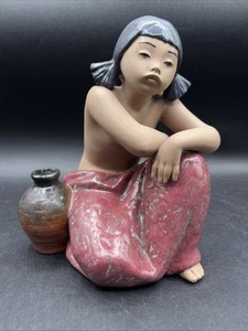 LLADRO GRES FIGURINE GIRL WITH JUG TITLED "DESIREE" #2146 1984 - Picture 1 of 19