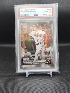 VAUGHN GRISSOM ROOKIE CARD 2022 Topps Now #688 GRADED PSA 10 GEM MINT Braves - Foto 1 di 2