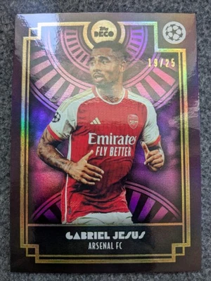 2023-24 TOPPS DECO UEFA CHAMPIONS LEAGUE GABRIEL JESUS PURPLE PARALLEL#D19/25 - Image 1 of 2