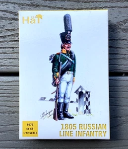 HAT INDUSTRIES 1/72 NAPOLEONIC 1805 RUSSIAN LINE INFANTRY 48 FIGURE SET 8072 NIB - Picture 1 of 11