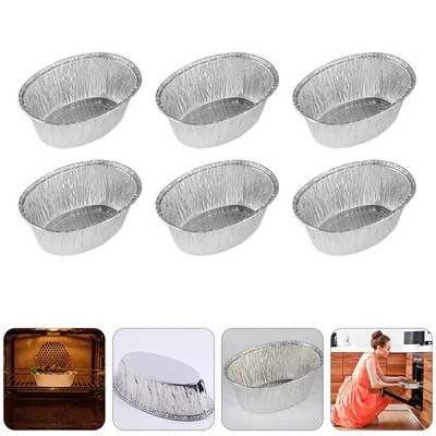  125pcs ciotole a forma di ovale ovale ciotole di stagnolo di cottura per - Immagine 1 di 4