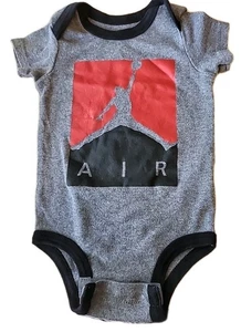 Nike Air Jordan Flight Baby Bodysuit One Piece 0-3 Months Black Red Jumpman - Picture 1 of 3