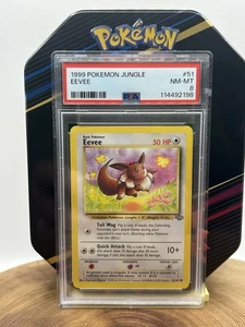 PSA 8 NEAR MINT/MINT Eevee 51/64 Jungle 1999 WOTC Pokemon TCG - Picture 1 of 4
