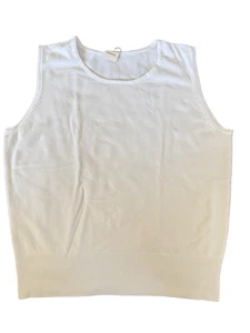 Merona XL maglia bianca canotta maglione blusa leggero senza maniche - Foto 1 di 4