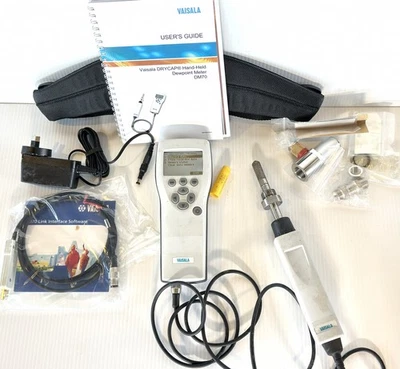 Kit de punto de rocío industrial Vaisala DM70 con medidor MI70 y sonda DMP74B + registro Foto 1 de 4