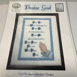 Praise God, Prayer Susan Saltzgiver Designs Counted Cross Stitch Pattern. - Picture 1 of 5