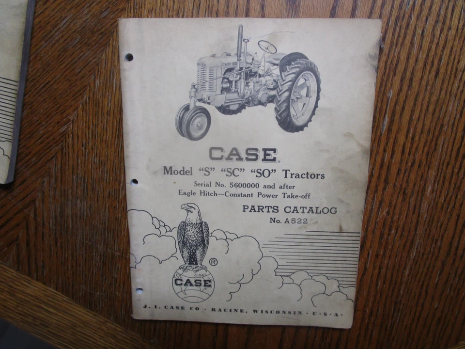 Manual de piezas de tractor Case S SC SO (después de SN# 5600000) Foto 1 de 1