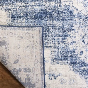 Medallion Navy Blue 2 x 20 ft Long Runner Rug For Living Room Hallway Clearance - Picture 1 of 6