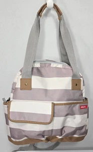 IPACK Seesack Baby Windel Schultertasche Rucksack Flaschentaschen geräumig elfenbein & grau - Bild 1 von 20