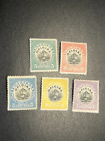 Venezuela stamp O1-5 MH Cover
