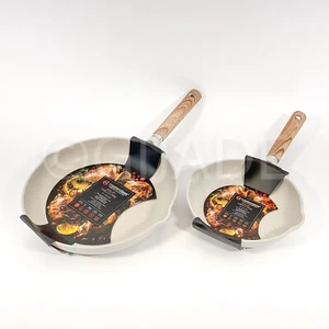 Masterclass Premium 2Pc Set Cookware Frying Pan Skillet Set 8″ & 11″ Beige NEW - Picture 1 of 7