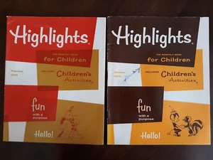 (2) Highlights-Monthly Book for Children - Feb '70, Oct '75, 1973 + Activities - Picture 1 of 12