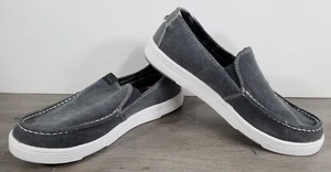Primus Herren Sedona Logo Hurricanes Größe 9 Dunkelgrau Canvas Slipper Halbschuhe Schuhe - Bild 1 von 10