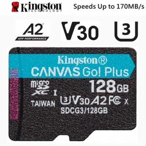 Micro SD Card Kingston Canvas Go Plus 128GB SDXC 4K Action Camera U3 A2 170Mb/s - Picture 1 of 5