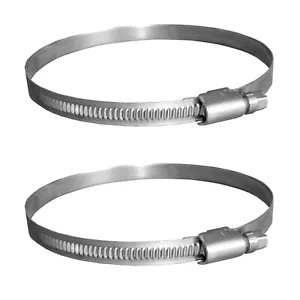2 x 100mm (4") Worm Drive Hose Clips - Picture 1 of 1