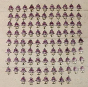 Schönes großes Set rosa bunte Emaille Hamsa Metall Charms für Schmuck - Bild 1 von 4