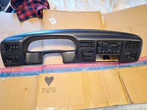 99-04 Ford F-250 F-350 Super Duty Dash Cluster Bezel OEM Black With Radio - Picture 1 of 15