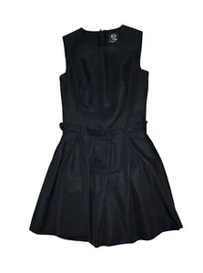 Alexander McQueen Runway Black Sleeveless High Neck Gathered Mini Dress 38 - Picture 1 of 5