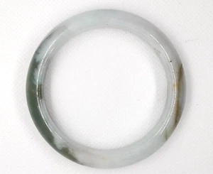 Size 56 mm Light Green Jade Bangle Bracelet Untreat Real Natural Myanmar Jadeite - Picture 1 of 7