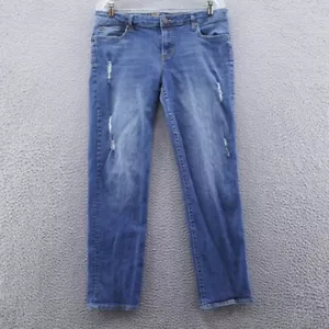 Kut from the Kloth Womens Katy Boyfriend Jeans Size 12 Blue Medium Wash Stretch - Picture 1 of 15