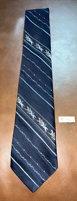 Corbata vintage de carreras de caballos para montar a caballo 3” de ancho vía Re #42 Foto 1 de 2