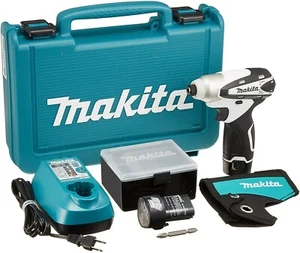 Makita Rechargeable Impact Driver 10.8V 1.3Ah White with 2 Batteries TD090DWXW - Picture 1 of 5